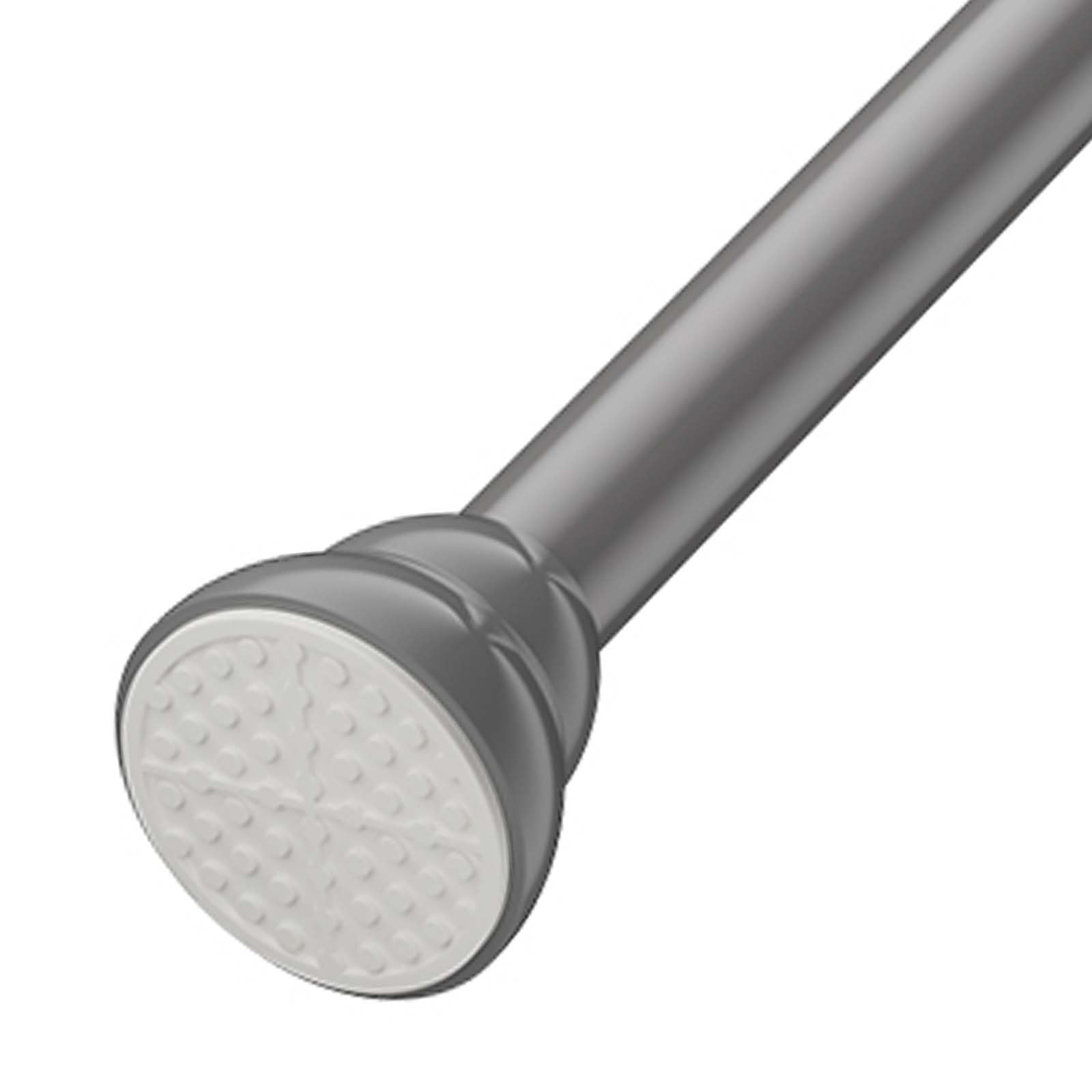 GLDYTVF Adjustable Curtain Rod No Drill 35-305cm 33mm Diameter Telescopic Shower Rod Easy Install for Windows Closet Bathroom (Gray 90-155cm)