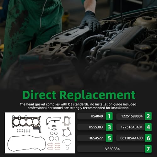 Image of for Cylinder Head Gasket Set Fit for Honda Accord 2018-2022, for Civic 2016-2021, for CR-V CRV 2017-2021 1.5L L4 Replace HS55383 HGS4527