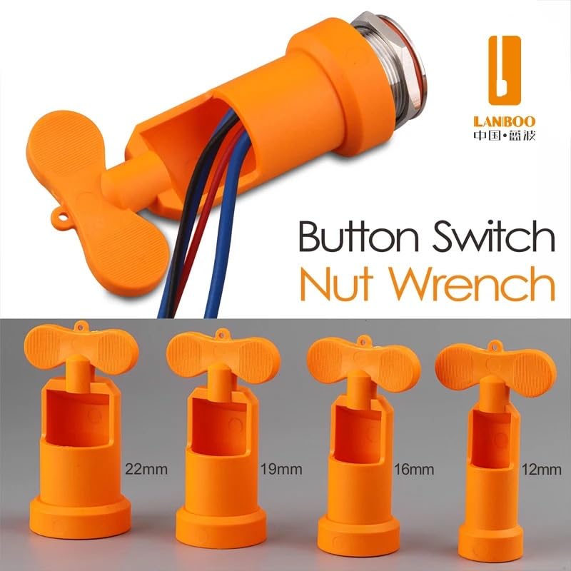 12mm 16mm 19mm 22mm Push Button Switch Plastic Install Spanner Wrench nut Install Wrench(22mm Wrench)
