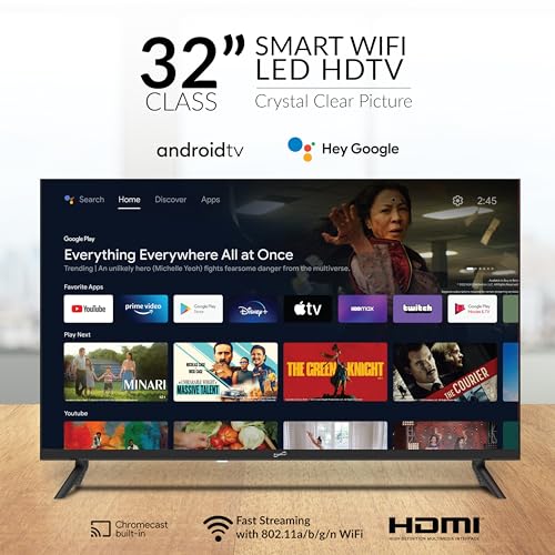 Image of Supersonic Smart Google TV SC-3250GTV 32-inch FHD DLED TV with Google Assistant, ATSC /NTSC, HDMI, WiFi, USB Input, 1080p Resolution,16.7M Colors, 60Hz Refresh Rate, Bluetooth, Remote Control
