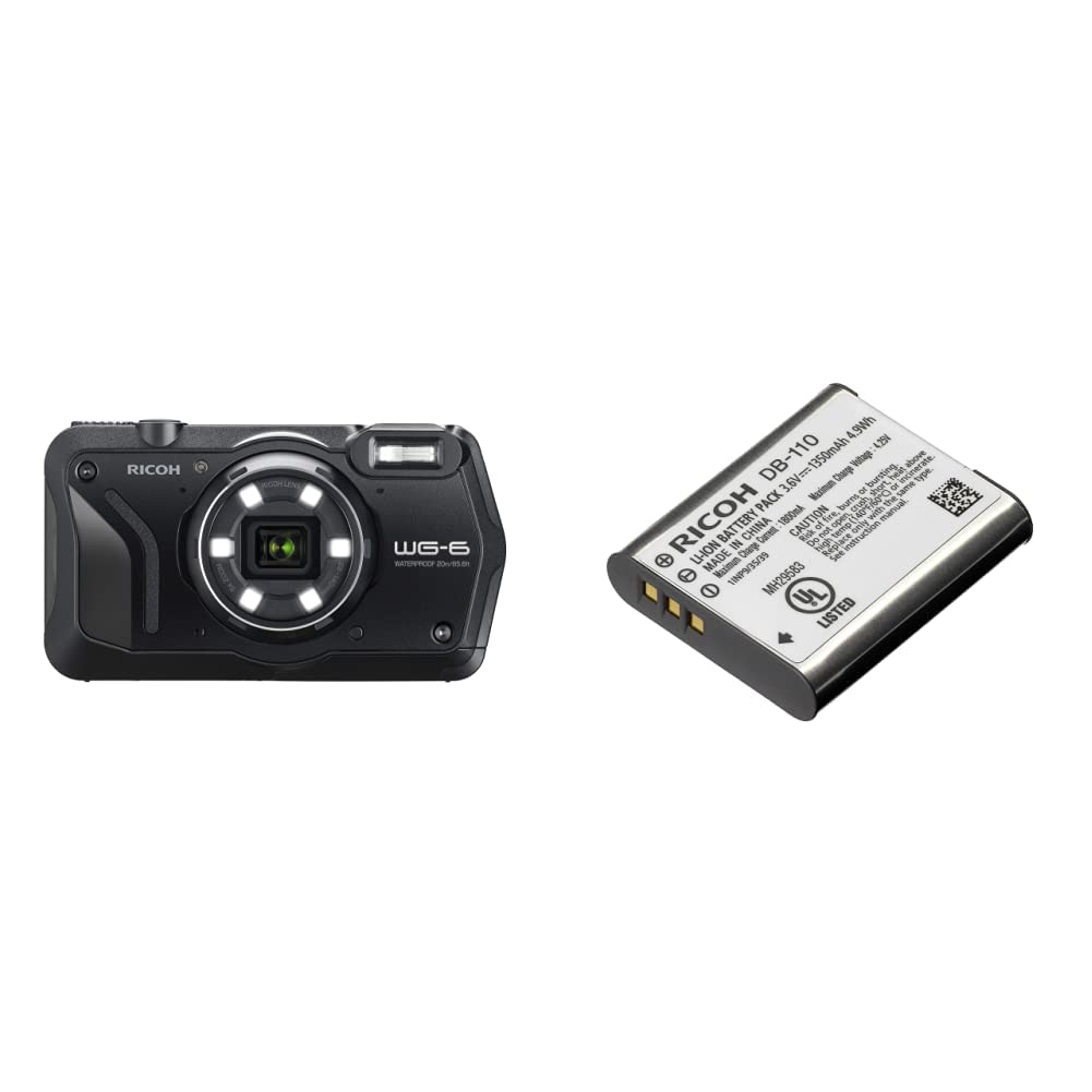 Amazon.com : RICOH WG-6 Webcam Black Waterproof Camera 20MP Higher