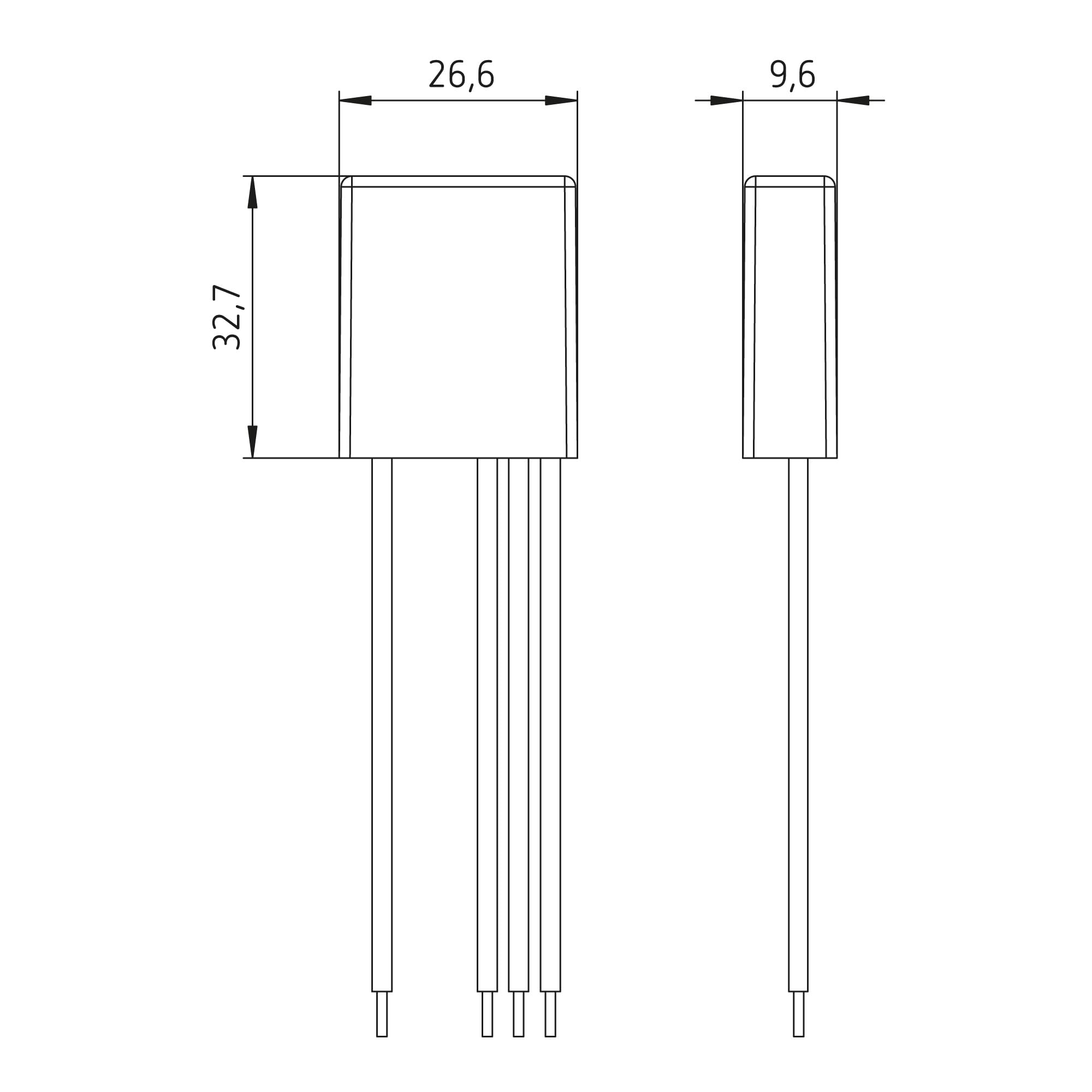 Theben 5400134 DIMAX 540 BN Mini dimmer universale da incasso | versione con 4 conduttori, 32,7 x 26,6 x 9,6 mm, lunghezza cavo fino a 100 m, funzione memoria
