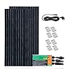 XINPUGUANG Centrale elettrica da balcone 200w presa completa, 2 x 100w pannello solare fotovoltaico monocristallino, 300 watt inverter, plug & play, mini impianto solare (200)