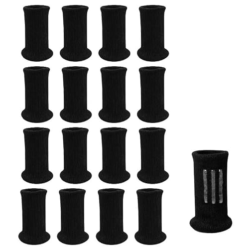 HYQOUKLR Silicone Chair Leg Cover Caps, Chair Leg Floor Protectors Multicolor 35x70mm(Black)