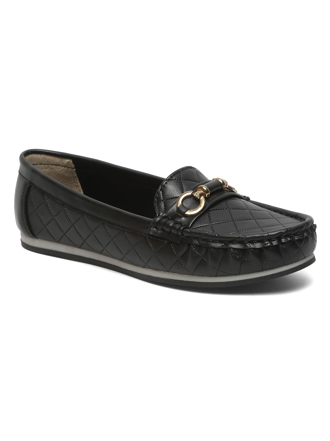 flat n heels Womens Black Loafers FnH GS-14-BK-picture-12