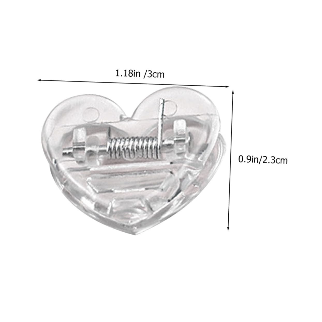 Ciieeo 24Pcs Clear Heart Clips Cute Chip Bag Clips Compact Photo Clips for Snacks Crafts and Organization Heart Shaped Picture Clips for School Supplies and Home