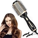【Conception Ergonomique】La poignée ergonomique de brosse sèche cheveux est faite de matériaux ultralégers et est très facile à tenir. Vous ne ressentirez pas de fatigue sur vos bras pendant l'utilisation et créerez rapidement la coiffure parfaite. Le cordon pivotant à 360 ° est conçu pour être facile à utiliser. Utilisez un cordon d'alimentation rotatif pour redresser facilement vos cheveux sous n'importe quel angle.