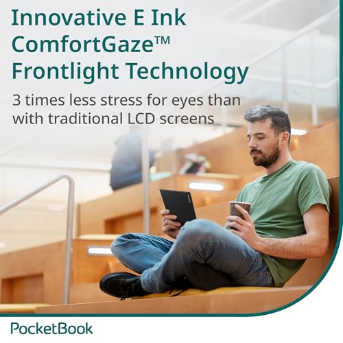 PocketBook InkPad Color 3 E-Book Reader - Enhanced 7.8'' Color E-Paper E-Ink Screen - Eye-Friendly E-Reader for Comics - SMARTlight - Audiobooks & Text-to-Speech - Bluetooth® & Built-in Speaker