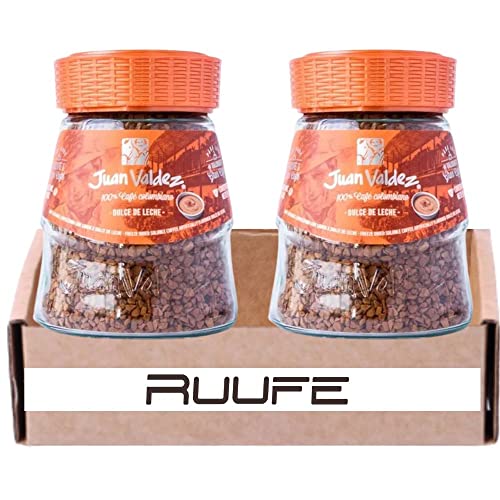 Juan Valdez (Pck Of 2) Caramel Dulce De Leche Instant Coffee Freezed Dried (95Gr/3.3 Oz) Cafe Juan Valdez Instantaneo De Dulce De Leche Colombian Coffee Cafe Colombiano #TOP2