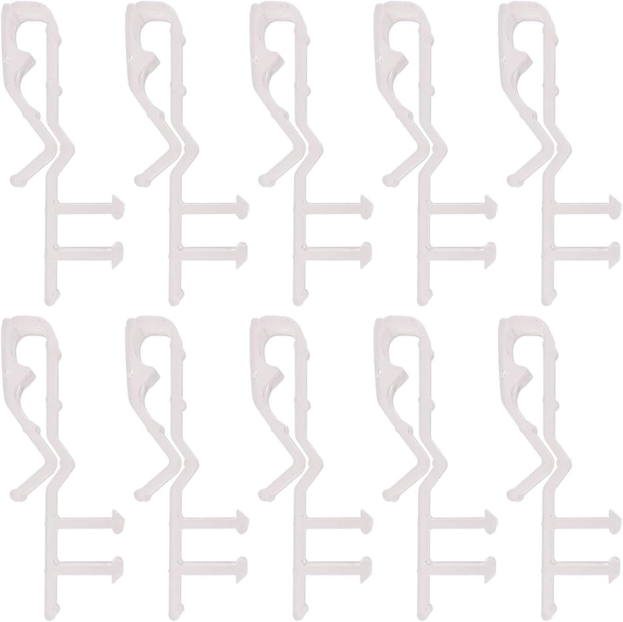 Amazing Drapery Hardware 2" Clear Hidden Valance Clips - Durable Plastic Brackets for Blinds and Window Shades, 10-Pack