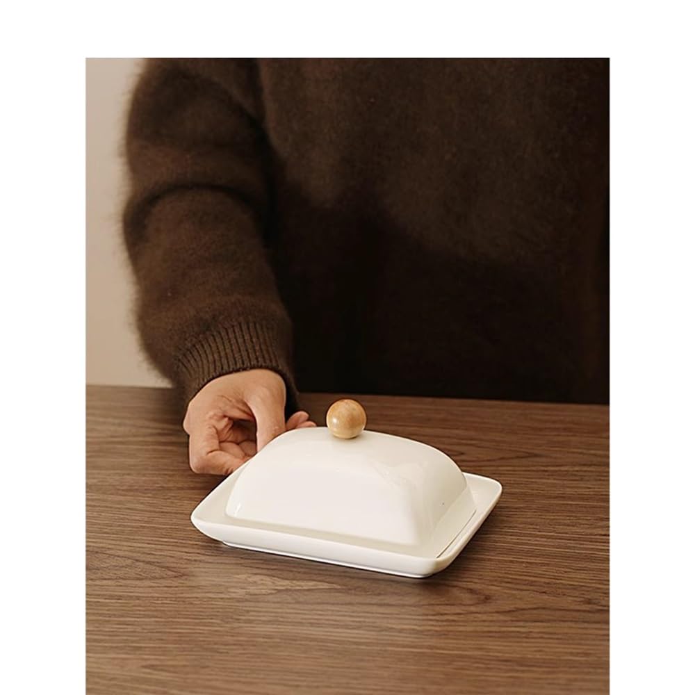 Ceramiczna miska na masło, minimalistyczna, lodówka, pudełko do przechowywania, pojemnik na żywność, wielofunkcyjny