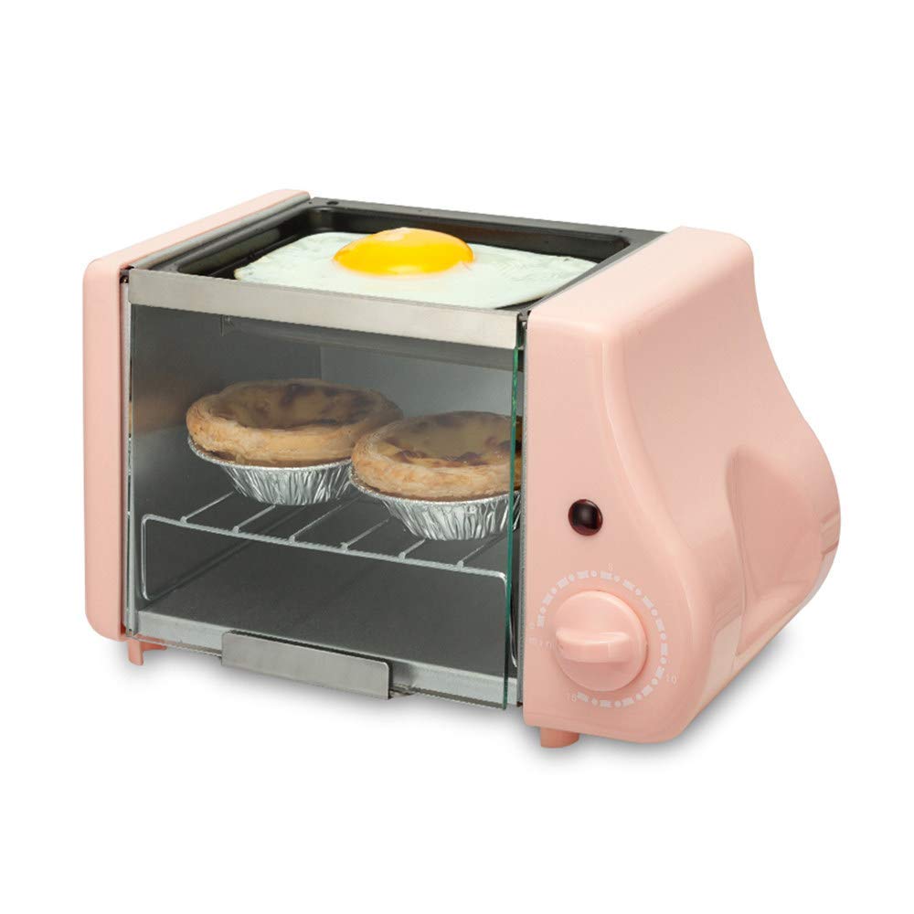 Electric Oven Mini Oven with Hob and Grill,Table Top Cooker with Oven,Flip  The Glass Door Up and Down, Move The Glass Door Handle, 15 Minute Timer