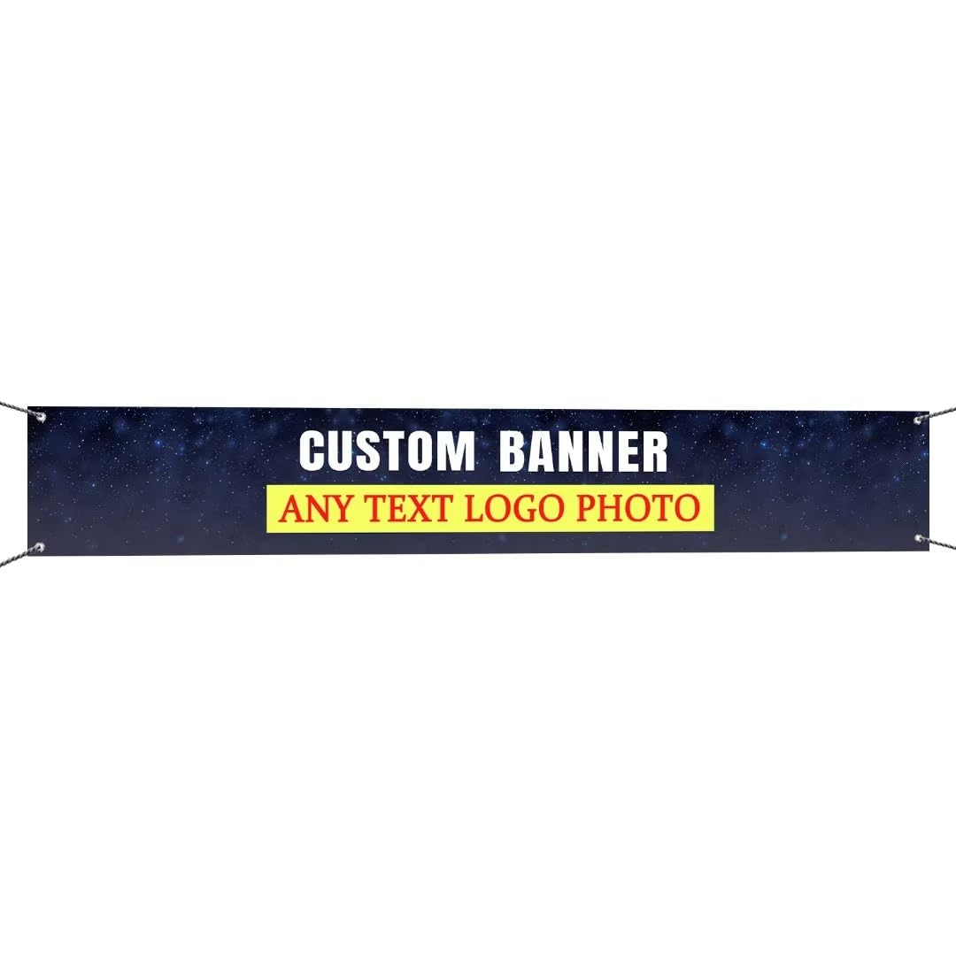 Custom Banner Backdrop, Personalized Outdoor Banners and Signs Customize for Birthday Party Business Graduation Decor Wedding
