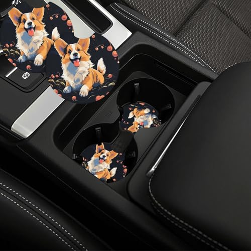 Posavasos para coche universales 2 pcs color negro miniatura 1