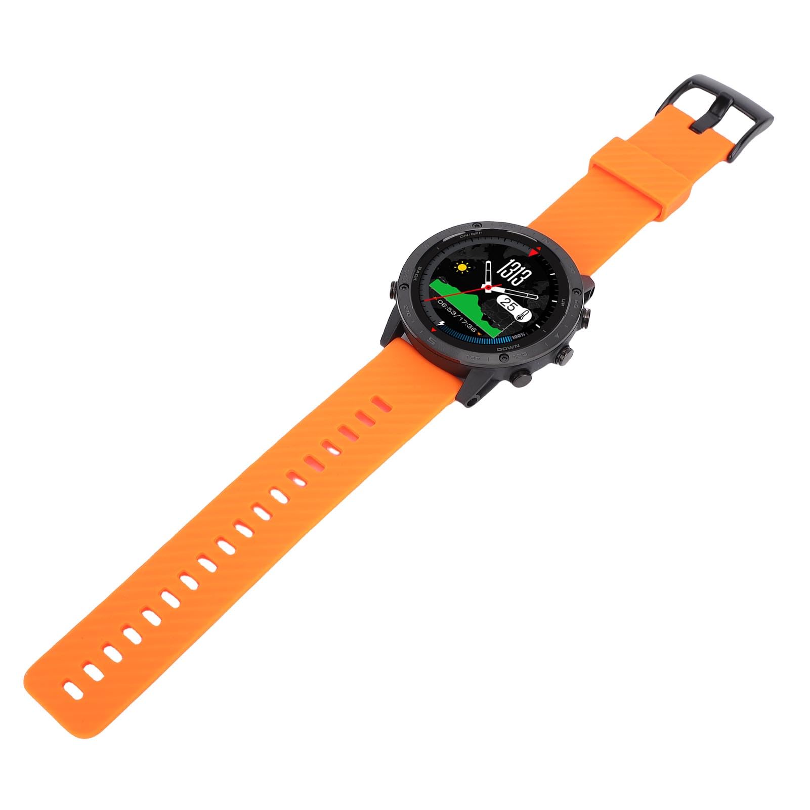 Brrnoo Orologio Uomo 44mm Lega Rotonda 50M con Avvisi Messaggio per Fitness