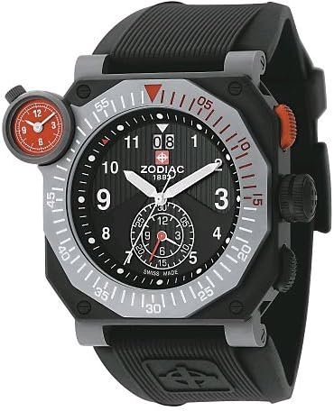 Zodiac ZMX-01 ZO8500 Gents Chronograph watch with interchangable bezel and anti-allergic rubber strap