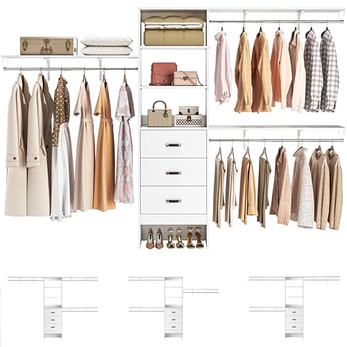 Armocity 120 Inches Closet System, 10FT Walk In Closet Organizer