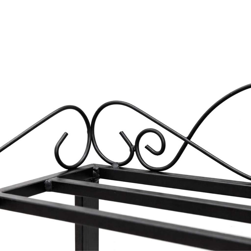 DanDiBo Schuhregal Schmal Platzsparend Schuhschrank 92cm 21236 Mi-2 Metall Schwarz Klein Shoe Rack Schuh Regal Schuhorganizer