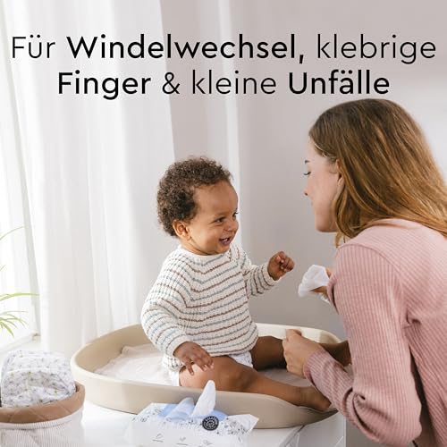 LILLYDOO Baby Feuchttücher mit 99% Wasser, 150 Stück (10 x 15), 100% plastikfreies Tuch, ohne Parfüme & mild wie Watte und Wasser 6