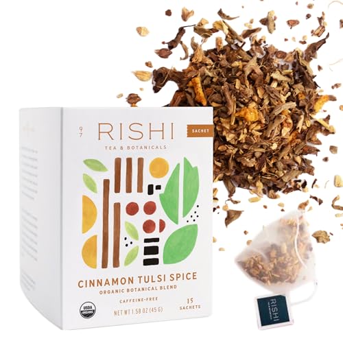Cinnamon Tulsi Spice Herbal Tea - Organic, Caffeine Free Sachet Bags, Warming & Naturally Sweet Botanical Blend - 15 Count (pack Of 1)