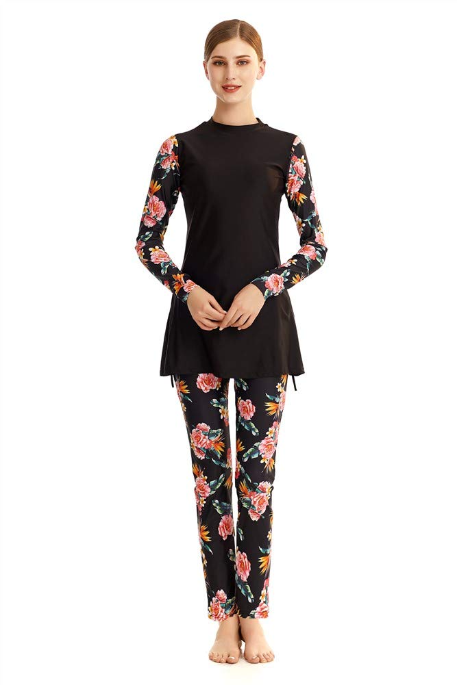 Nuovo Modesto Costumi da Bagno Manica Lunga Copertura Completa Costume da Bagno Moda Beachwear Burkini