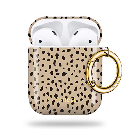 Vandel AirPod Case Cover for Women - Cheetah Apple AirPods Case for EarPods 2nd Generation & 1st Gen Hard Case With Aesthetic Designer Case Keychain, for Girls