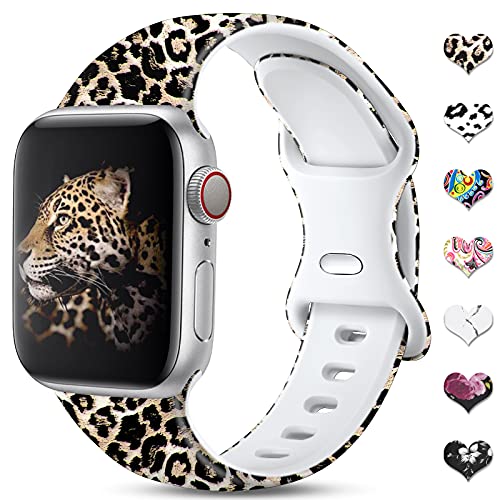 CeMiKa Correas Florales Compatibles con Apple Watch Correa 38mm 40mm, Correa Deportiva de...