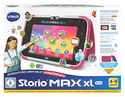 Vtech 80-194654 Storio MAX XL 2.0 Lerntablet Tablet für Kinder Kindertablet, Rosa, Deutsch Version - Image 7