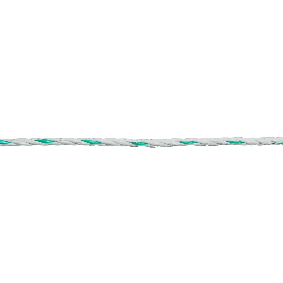 Kerbl Lina Prem.Line, 200 m, 6,5 mm, biała/zielona, 6x0,2 NIRO,3x0,25Cu