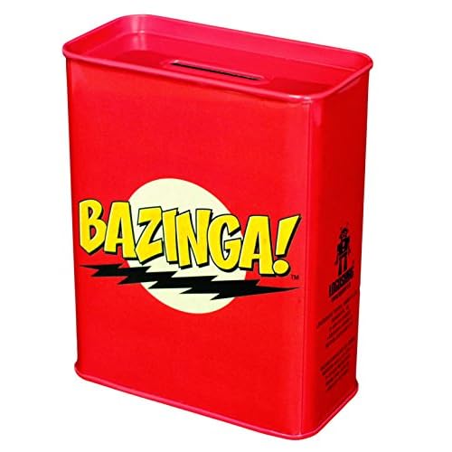 Warner Bros. 6821030000 Hucha Bazinga – Big Bang Theory – Coin Banco Metal, Rojo 9 x 4,5 x 11,5 cm