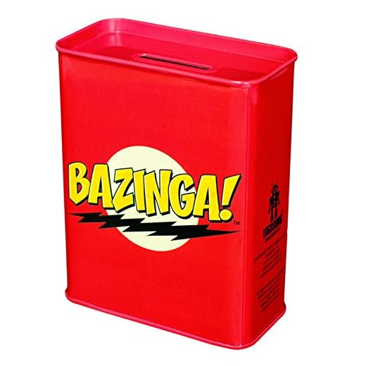 Warner Bros. 6821030000 Hucha Bazinga – Big Bang Theory – Coin Banco Metal, Rojo 9 x 4,5 x 11,5 cm