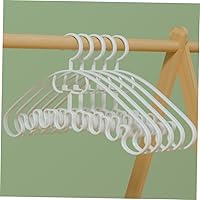 Vista 7 de CHILDWEET Jean Hanger - Percha para bufandas, 10 piezas, ondulada, PP, color blanco, antideslizante, estante de secado para rotar, ganchos