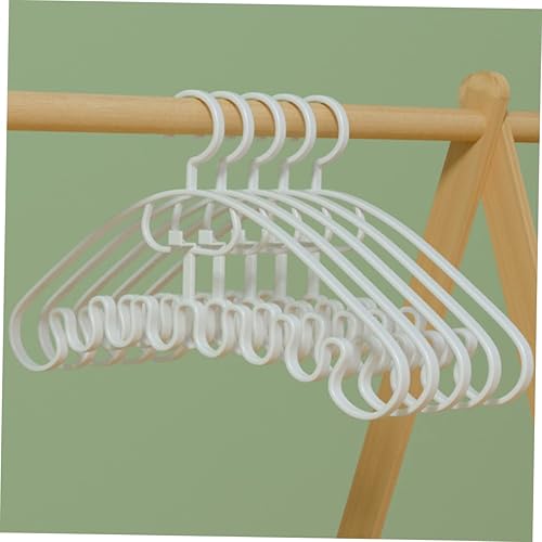 Miniatura 7 de CHILDWEET Jean Hanger - Percha para bufandas, 10 piezas, ondulada, PP, color blanco, antideslizante, estante de secado para rotar, ganchos de