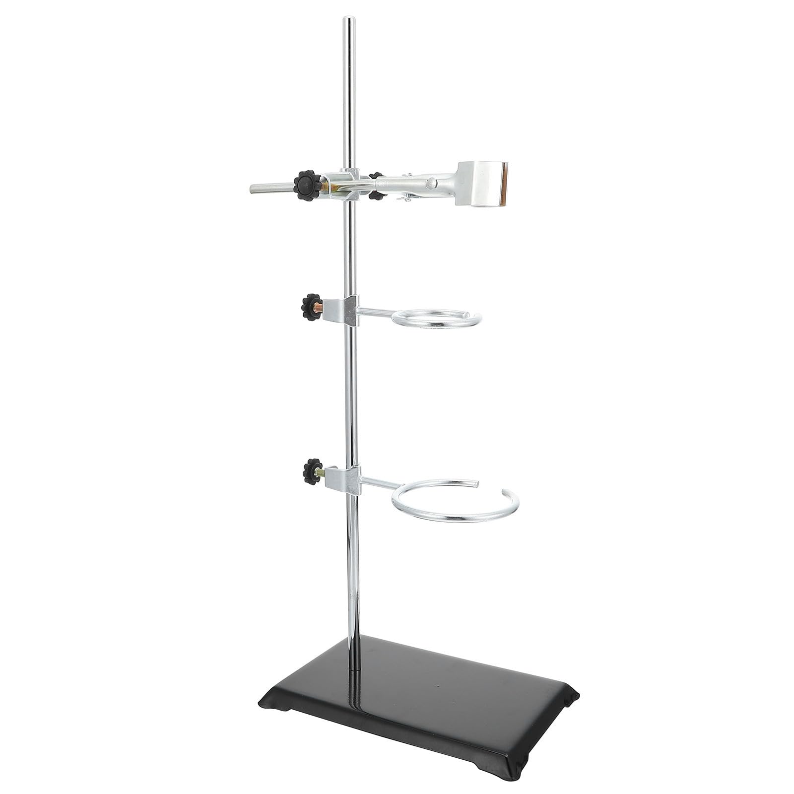 jojofuny Support de Laboratoire Anneaux de Support Métalliques Argenté Facile à Démonter et Portable pour Expériences de Chimie et Physique