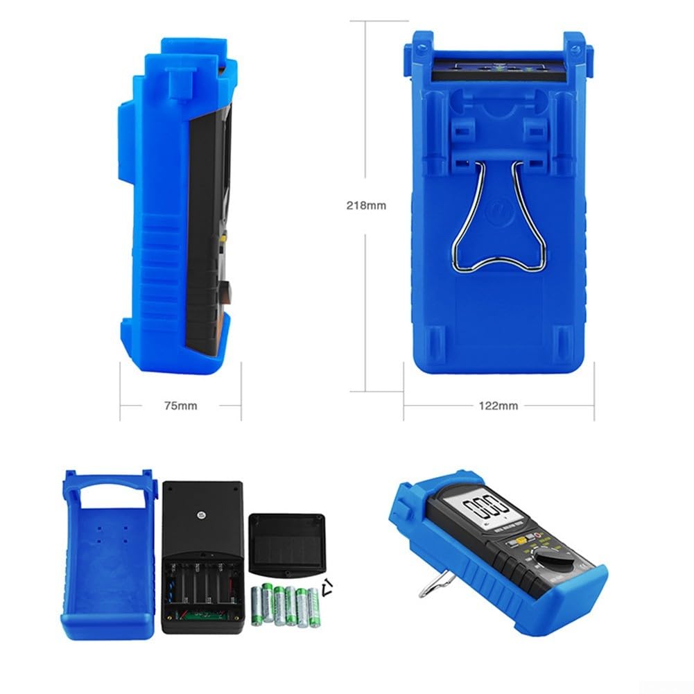Probador de aislamiento de alto voltaje 5500V Megger digital 200GΩ Rango Medidor de voltaje CA para diagnóstico de circuito de cable Dispositivo de electricista profesional Azul 218x122mm