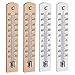 TFA-Dostmann Set thermomètre en Bois, hêtre, 95.1031, pour mesurer la température intérieure, économiser de l'énergie, Brun