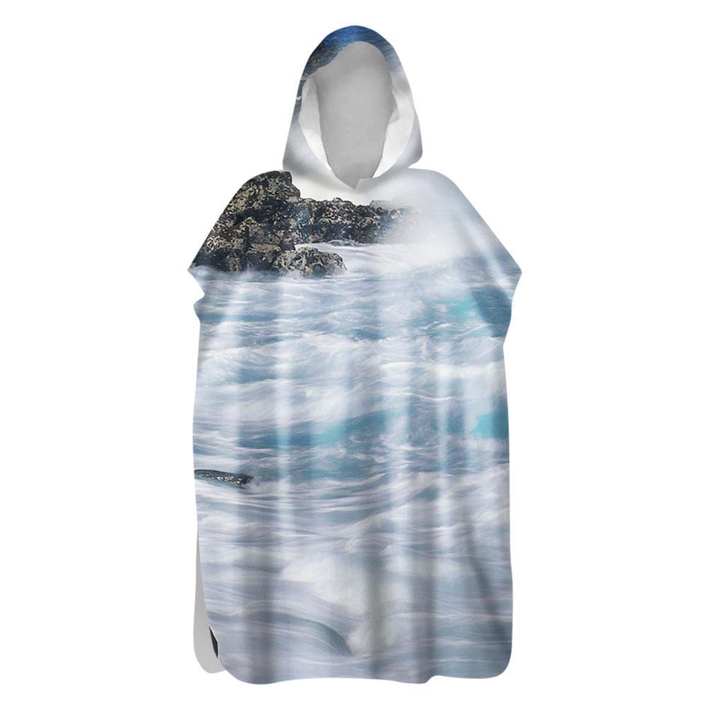 Poncho de Bain pour Adulte Enfant, Serviette Poncho à Capuche Surfing Changement Robe Microfibr Séchage Rapide Serviette de Plage pour Plage Bain Natation (Alpaga,60x110cm Poncho de Bain pour Adulte Enfant, Serviette Poncho à Capuche Surfing Changement Robe Microfibr Séchage Rapide Serviette de Plage pour Plage Bain Natation (Alpaga,60x110cm