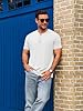 Runcati Men's Short-Sleeved Henley Shirt Summer Regular Fit Tops Men Crew Neck Plain Basic Shirt Casual Tee Tops with Button Placket, White, L #4