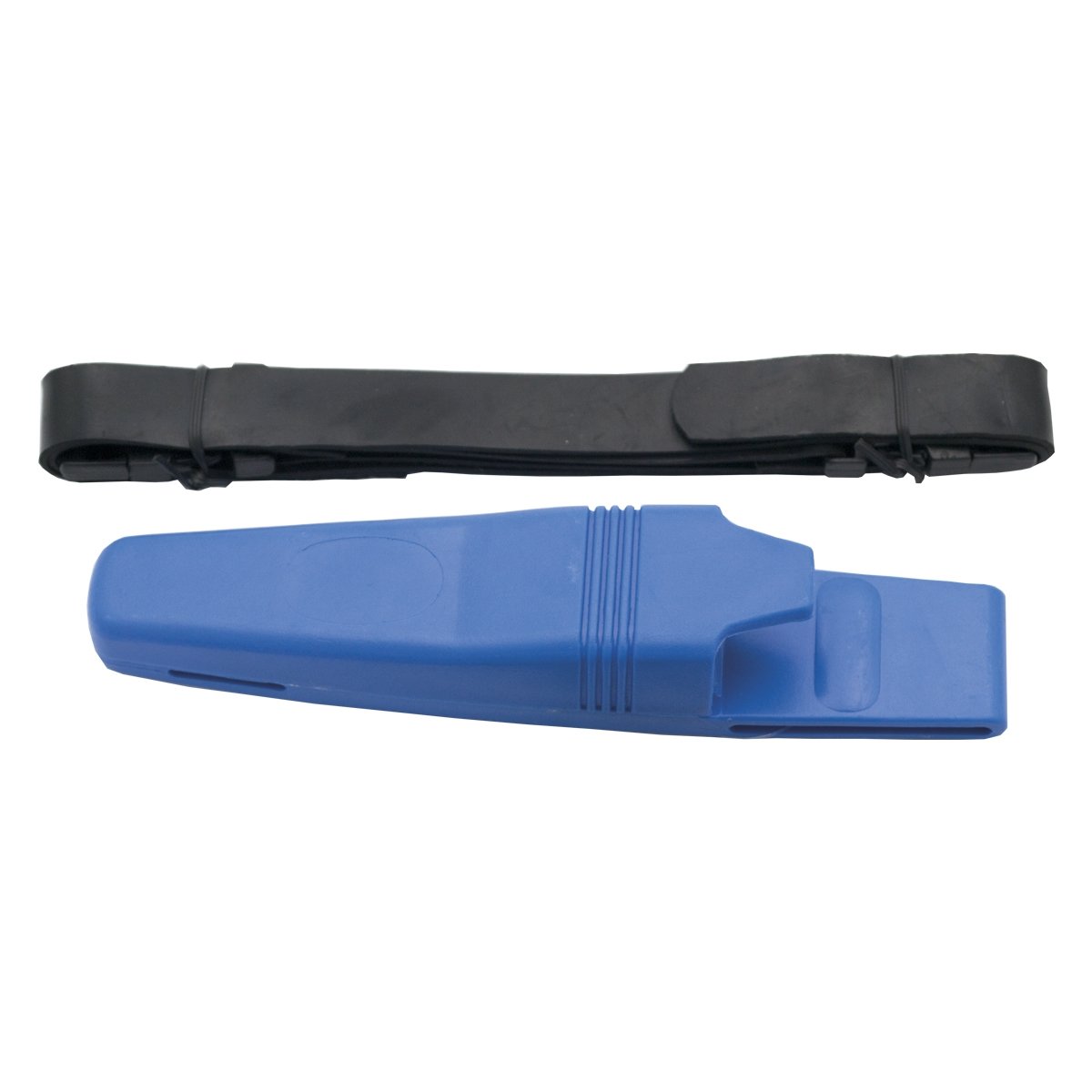 THIRD Assisted Rescue Fixed Blade Knife K2776RDS, Black Aluminium Handle with red Detail, Blade Shape Both Stainless Steel Black cm with Saw. with Safety Belt Cutter and Glass Breaker tip Sheath.