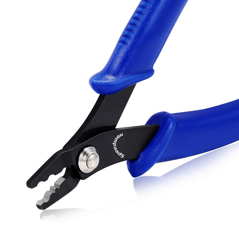 SPEEDWOX Pinza crimpatrice per perline Strumento per la creazione di gioielli da 5 pollici Mini pinze di precisione standard con testa dritta a molla multiuso gioielli fai da te perline Hobby