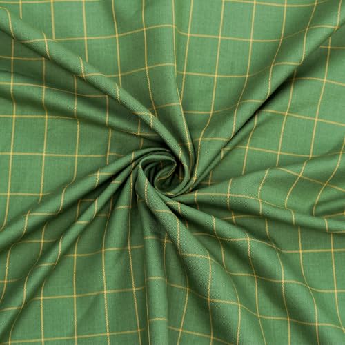 Image of BIGREAMS Unstitched Checkered Suiting Luxury Pants Fabric for Men - 1.5 Meter Pant Piece | Premium Blended Material | Soft Finish | Ideal for Formal Trousers