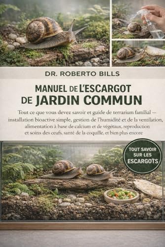 MANUEL DE L�fESCARGOT DE JARDIN COMMUN: Tout ce que vous devez savoir et guide de terrarium familial ? installation bioactive sim