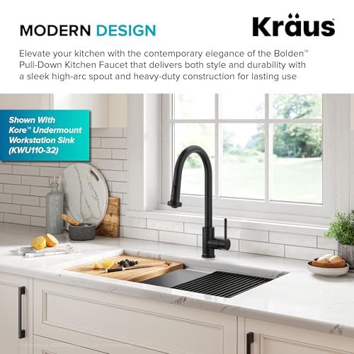 KRAUS Bolden 2-Function Single Handle Pull Down Kitchen Faucet in Matte Black, KPF-1616MB - image 7