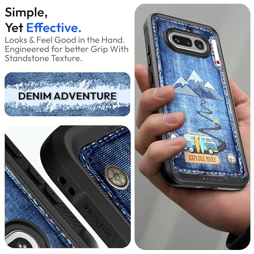 Image of KAPAVER Standstone Back Cover Case for Nothing Phone 4a | Nothing Phone 4a Back Cover (Denim Adventure)