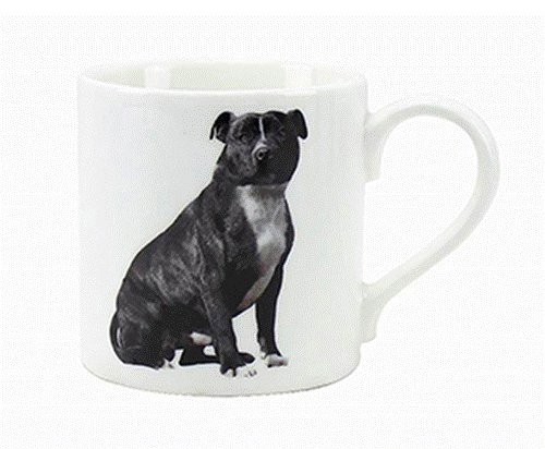 Black Staffie Lesser And Pavey Mug Beaker Coffee Tea Cup Dogs LP91758 NEW