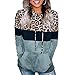 Blusa De Poliéster De Otoño E Invierno con Mangas Largas, Estilo Europeo Y Americano, Todo Fósforo, Ropa De Mujer De Moda, Estampado De Leopardo, Suéter De Manga Larga con Capucha Suelta