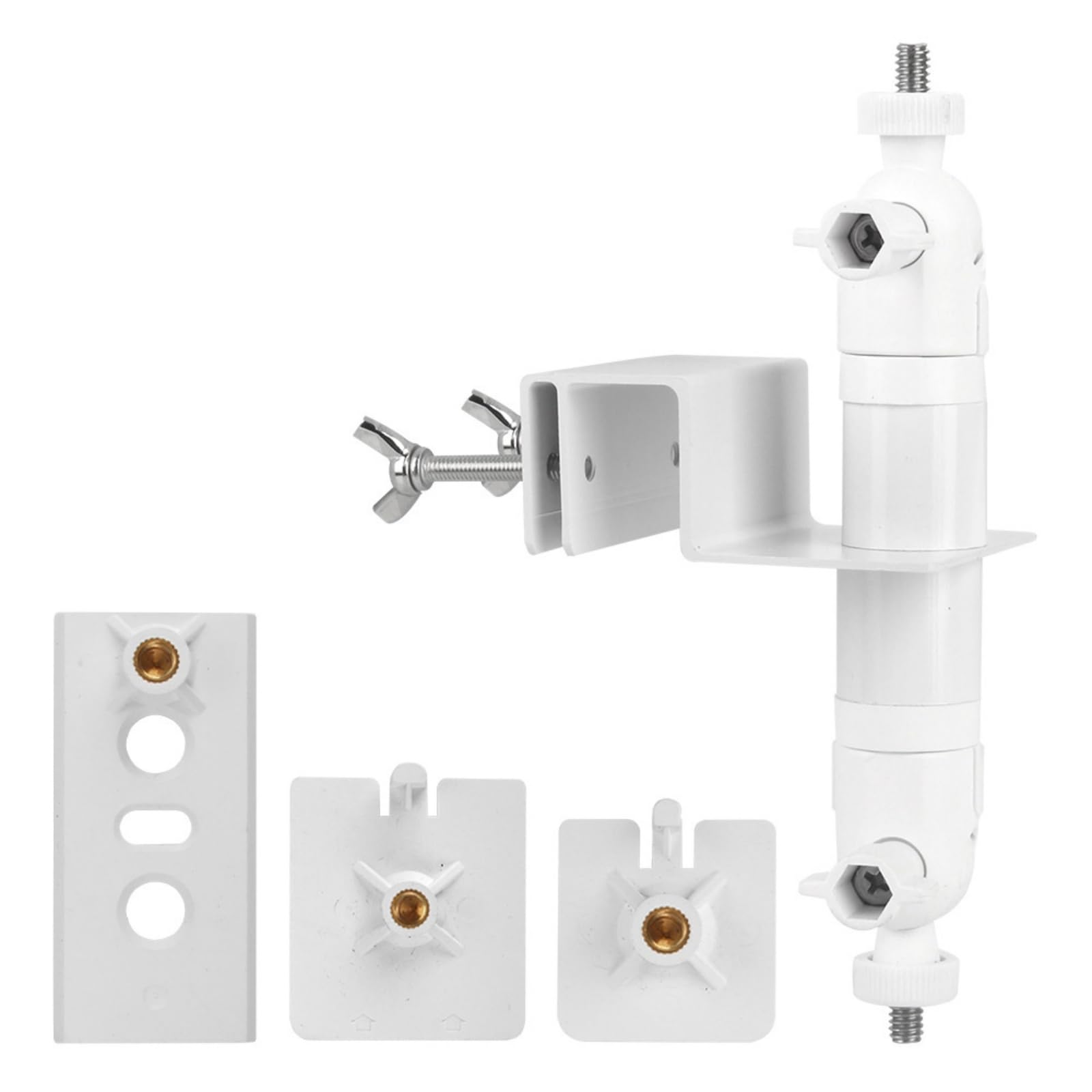 yanwuwa All Weather Stainless Security Camera Mount Double Function Gutter Bracket for Surveillances Devices Outdoor Accessories Outdoor Solar Panel Mount Adjustable Security Camera Bracket