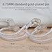 erjigo KZ ZSN in-Ear Headphones Cable, Silver Plated Earphone/Earbuds Detachable Replacement Cord with 0.75mm Pins (Without Microphone)