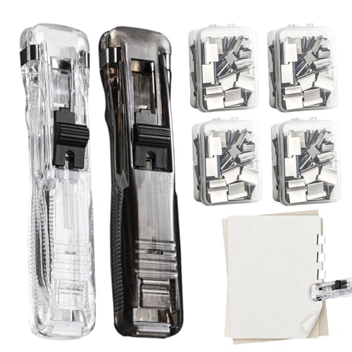 use à pinces - Pince à main compacte avec 200 clips réutilisables - use à levier sans,pour bureau, maison, école, classe, arts, hôpital, dossiers, papiers