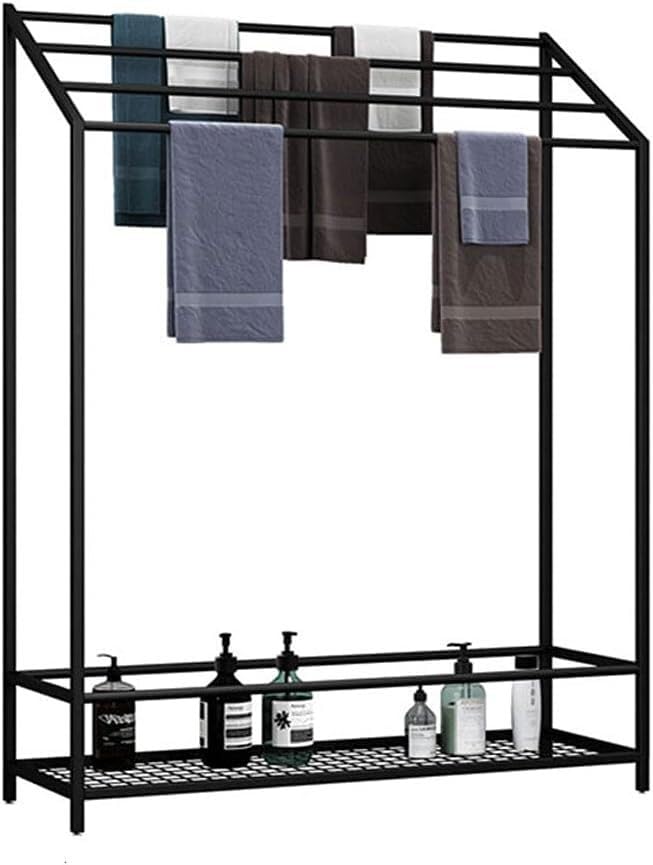 Porte-serviettes de bain vertical sans perçage pour résoudre le manque de place - 7
